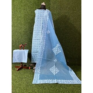 Applique Cotton Suit 3 Piece Set Fabrics