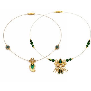 Invisible Chain 1 Layer, Green and Emerald Green Colour, 2 Qty