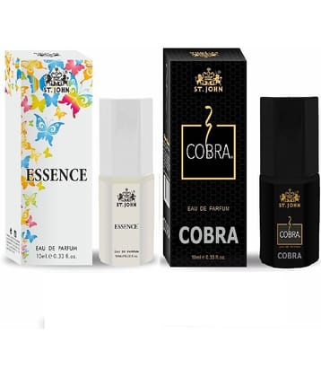 ST.JOHN Cobra Perfume & Essence Perfume, Pocket Perfume For Men 10ml Each (20ml) - Pack of 2