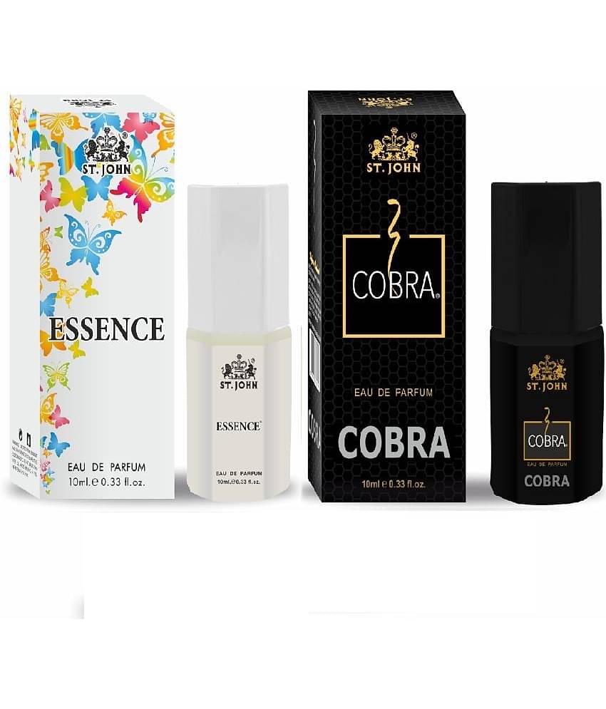 ST.JOHN Cobra Perfume & Essence Perfume, Pocket Perfume For Men 10ml Each (20ml) - Pack of 2