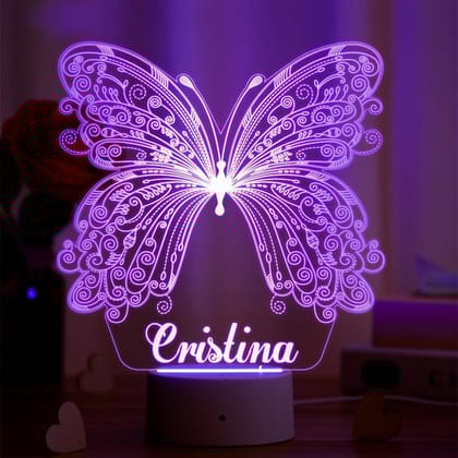 Butterfly Name Customized LED Frame