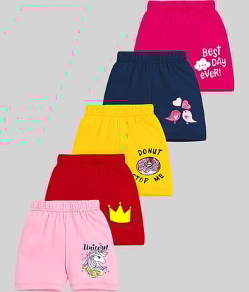 Kuchipoo - Multicolor Cotton Blend Girls Shorts ( Pack of 5 )