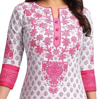 Miraan Cotton Printed Readymade Salwar Suit For Women(RV3516, Pink)
