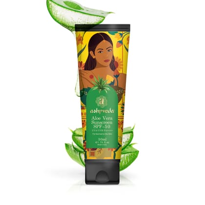 ashpveda Aloe Vera Sunscreen SPF50 PA++++ UV Protection ashpveda Aloe Vera Sunscreen SPF50 PA++++ UV Protection