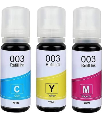 KALAR  L3110 Ink For 003  Multicolor Ink ( 70 ml ) Pack of 3 For 003 Ink for E_pson L3110 L3150 L3115 L3116 L3101 L3210 L3215 L3216 L3250 L3151 L3152