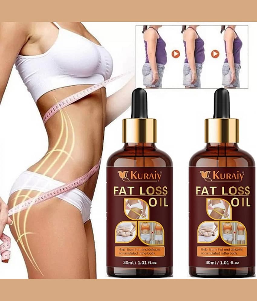 KURAIY Tummy Ginger Oil, For Belly Drainage Ginger Oil For Belly Weight Loss Oil Pack of 2