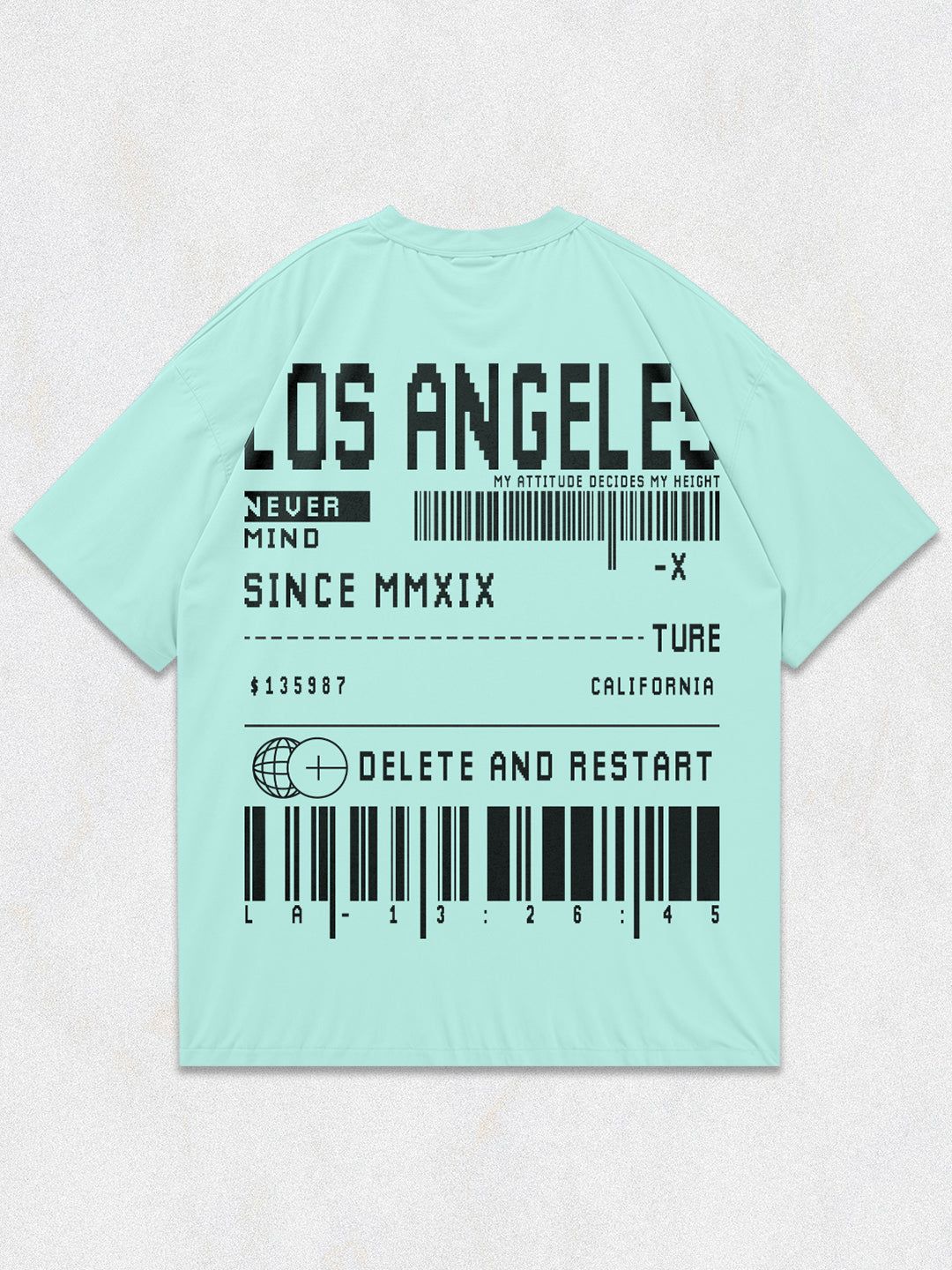 Los Angels Oversized T-Shirt-Mint / S