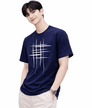 attitude start of fashion Men Polyester Regular Fit Printed T-Shirt ( Blue )
