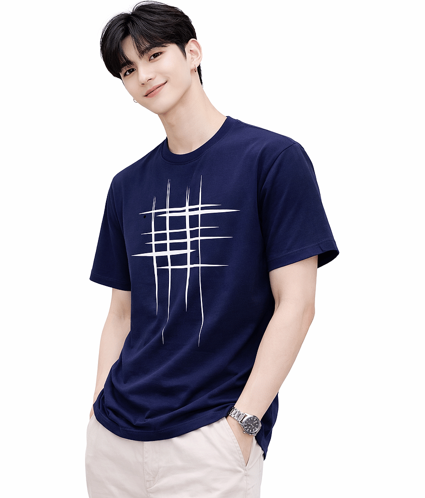 attitude start of fashion Men Polyester Regular Fit Printed T-Shirt ( Blue )