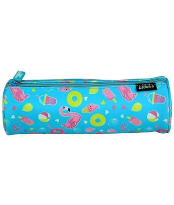 Smily round pencil pouch (light blue) | kids Pencil Pouch | School Pencil pouch | Pencil pouch For Boys & Girls | Light Blue Color Pencil pouch | Birthday Returns Gifts | Girls Pencil pouch | Zipper Pencil pouch