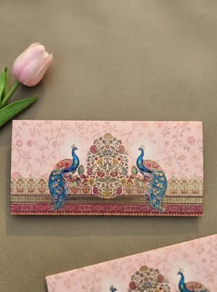 The Peacock Vine Envelope – Premium Designer Money Envelope for Wedding & Luxury Gifting