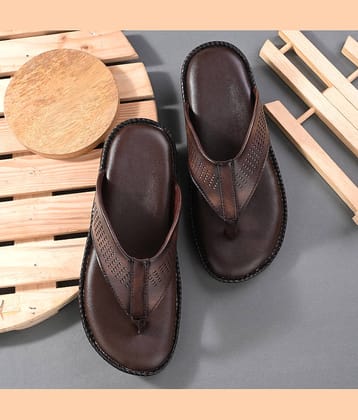 PRODOCK Brown Men's Thong Flip Flop