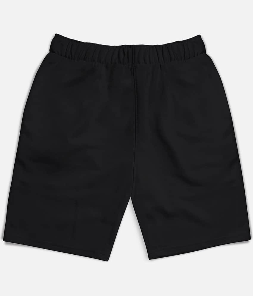 HELLCAT Pack of 1 Cotton Shorts For Boys ( Black )