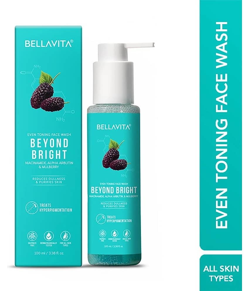 Bella Vita Organic Beyond Bright Face Wash Niacinamide & Mulberry Treats Pigmentation Repairs Skin Barrier Ph Balanced Non-Irritating Unisex 100 Ml