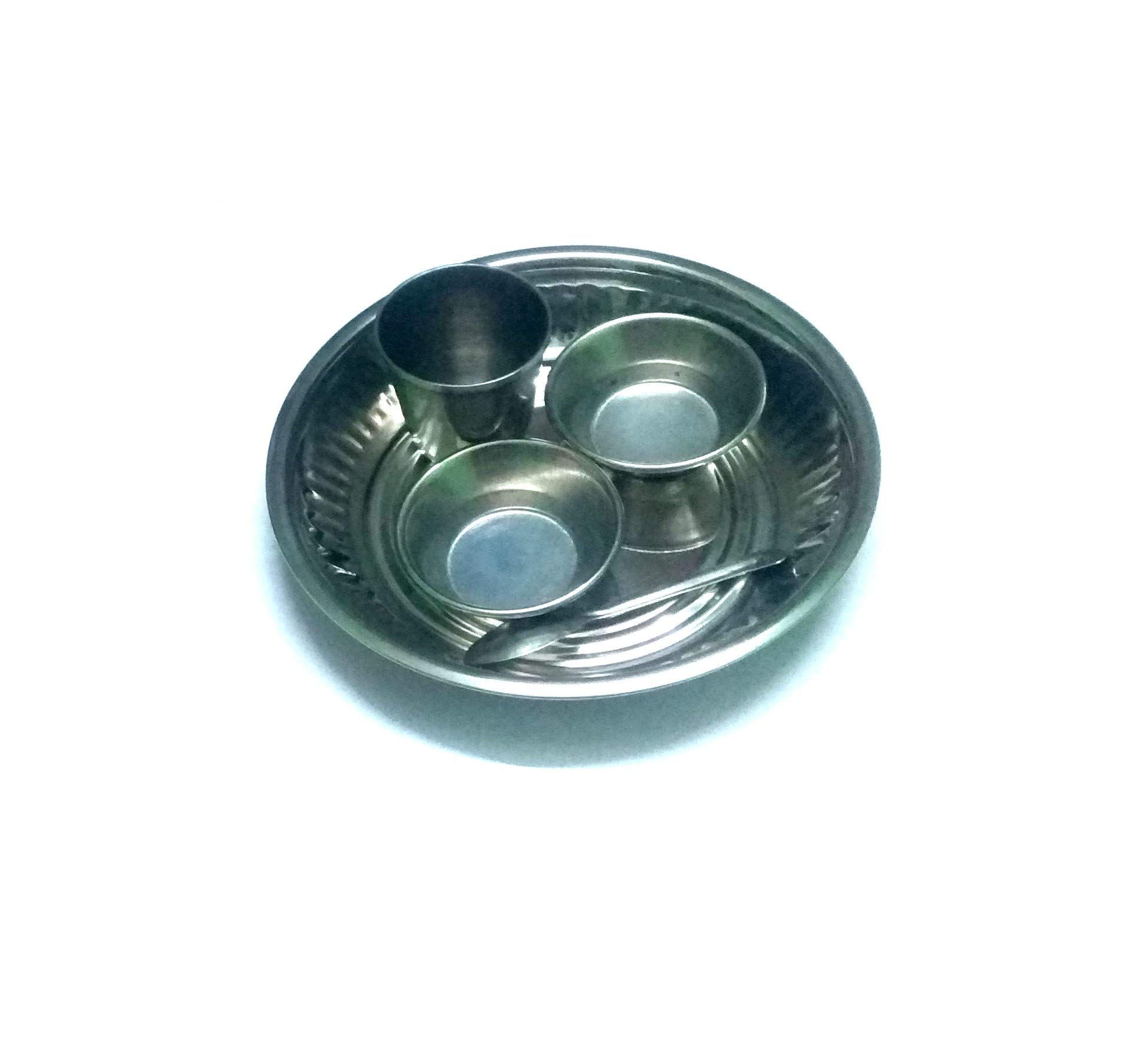 Nawani Stainless Steel Pooja thali Set for Home, Diameter - 15 cm