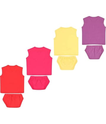 Dongli Pack of 4 Unisex for Baby 100% Cotton ( Multi )