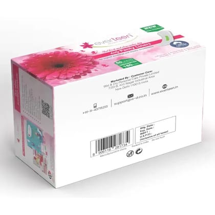 everteen Daily Panty Liners with Neem, Aloe Vera for Vaginal Discharge and Urinary Incontinence in Women 30 Liners