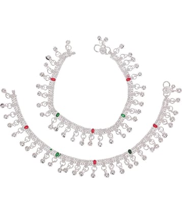 AanyaCentric - Silver Anklets ( Pack of 1 )
