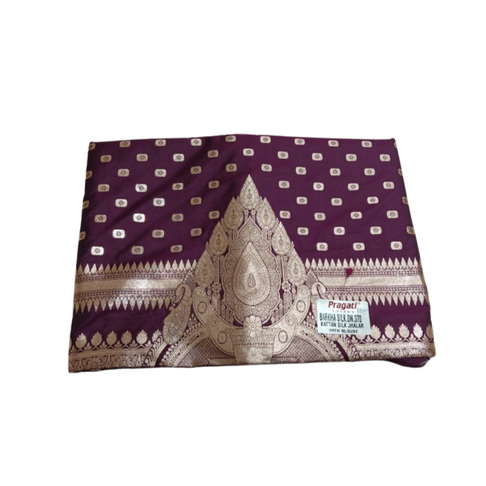 Cotton Silk Saree | Maroon Shade