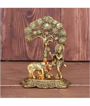 Krishna Ji with Cow and Calf (Pack of 1)