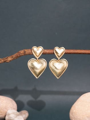 Valentine Special - Double Heart Statement Earring