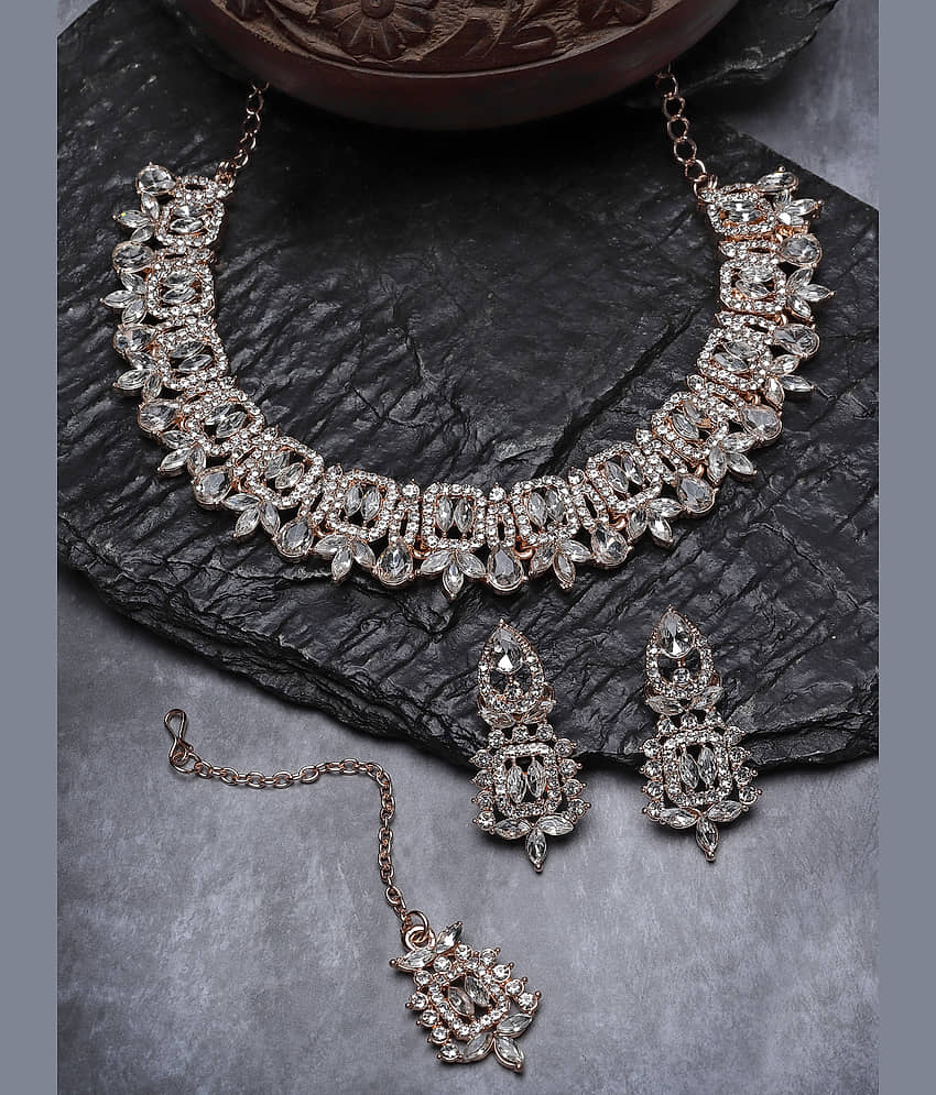 Sukkhi Rose Gold Alloy Necklace Set ( Pack of 1 )