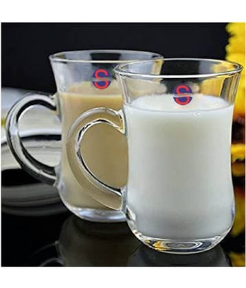 Afast Glass Tea, Coffee Cup Set, Transparent, Pack Of 2, 85 ml