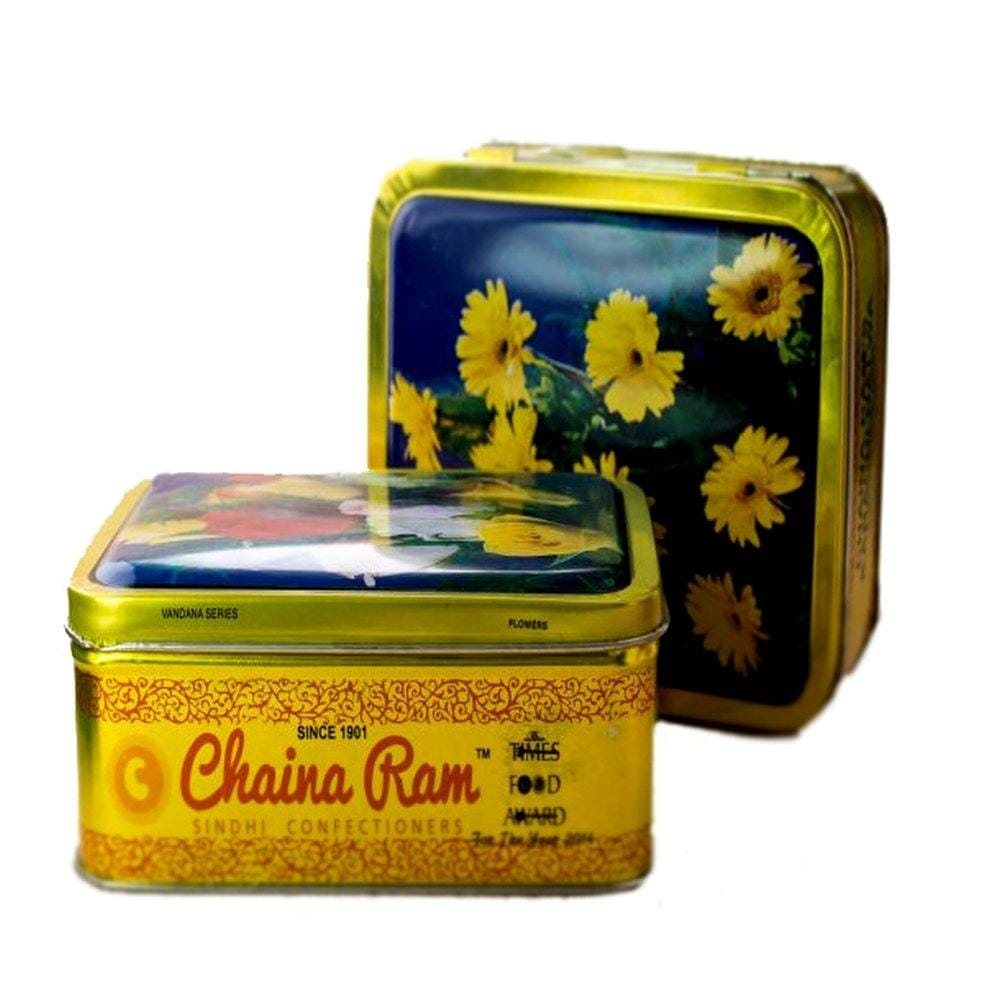 Chaina Ram-Karachi Halwa 700gms Tin Box-Old Delhi Famous Mithai-Sindhi Halwai