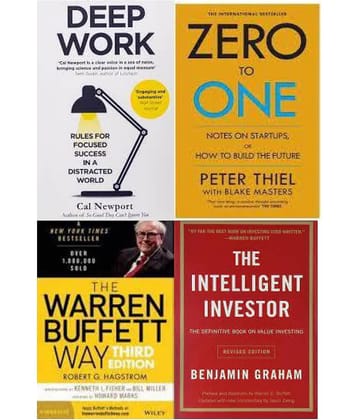 Deep Wook + Zero to one + The warren buffett way + The Intelligent Investor