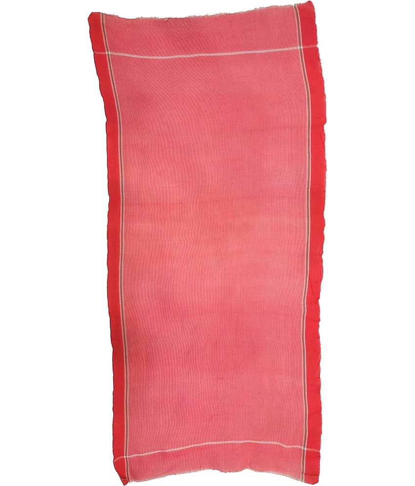 Kaku Fancy Dresses Red & White Stripe Gamcha Traditional Cotton| Lightweight, Breathable Indian Ethnic Wear Accessory - White, Free, unisex