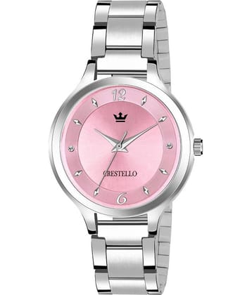 Crestello - Silver Metal Analog Womens Watch