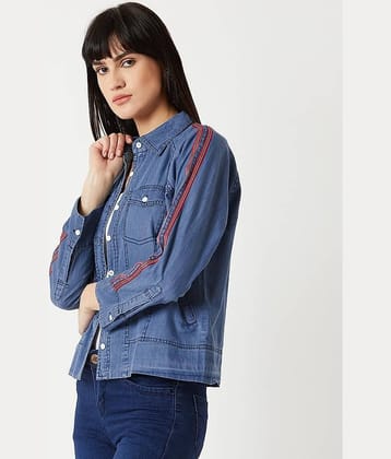 Miss Chase Denim Blue Bomber Jackets