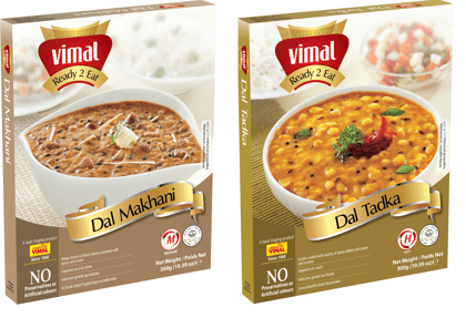 VIMAL Ready to Cook and EatDal Combo Pack Of Dal Tadka/Dal Makhani Mix Vegetarian with No Added Preservative And Colours - 300g Each (Pack of 2)