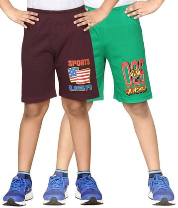 Dongli Pack of 2 Shorts For Boys ( Brown )