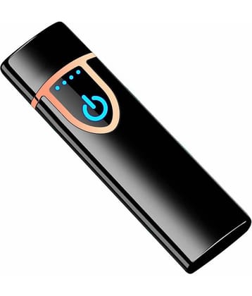 SKYRISE Black Aluminium Cigarette Lighter ( Pack of 1 )