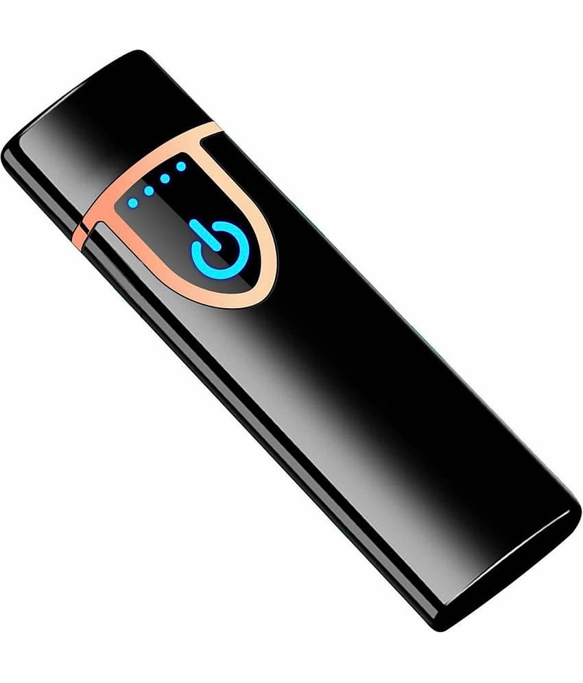 SKYRISE Black Aluminium Cigarette Lighter ( Pack of 1 )