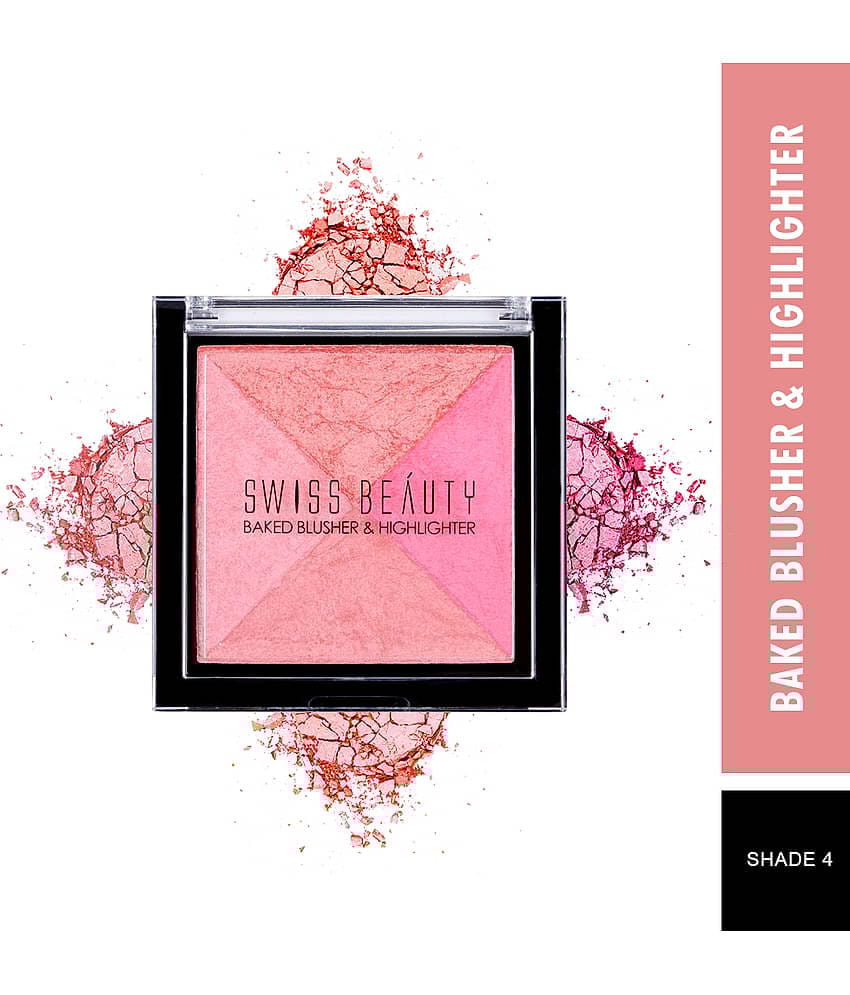Swiss Beauty Baked Blusher & Highlighter (Shade-02), 7gm
