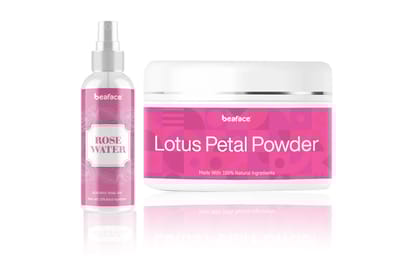 Lotus-petal-powder-rose-water-glowing-complexation-cleanse-skin-natural-toneracne-removing-dirt
