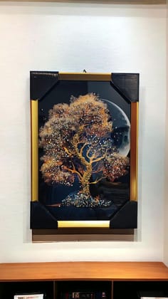 FABPAK Crystal Art Photo Frame with High Gloss Quality Tree