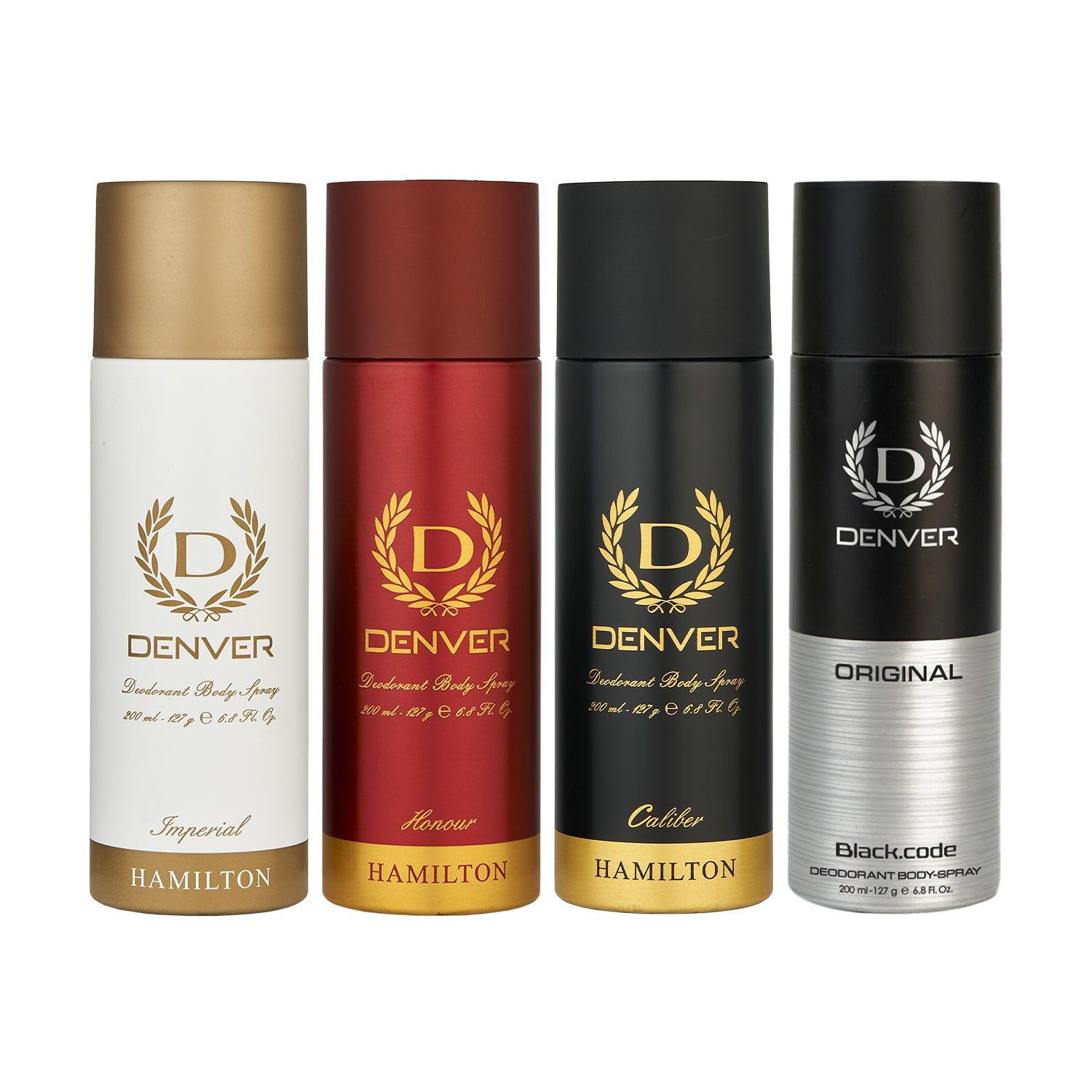 Imperial, Honour, Caliber  & Black code Original Deo For Men (800 ml, Pack of 4)
