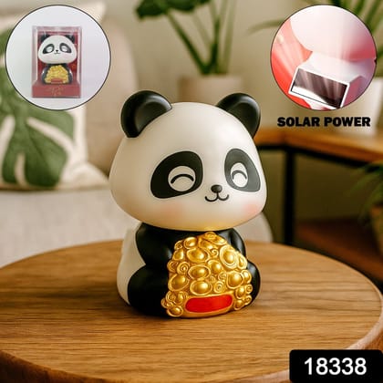 Solar Powered Moving Panda Car Dashboard Decoration – 1 Pc