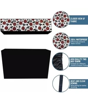CASA FURNISHING Set of 2 Polyester Blend White AC Cover for 1.5 Ton Split AC
