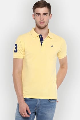 Men's Polo Half Sleeves T-Shirt - Pastel Yellow-4XL / Yellow