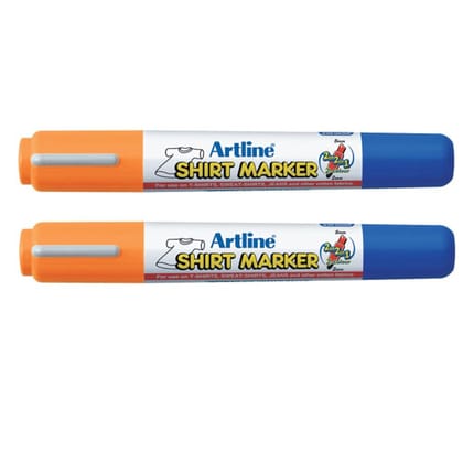 Artline Orange and Blue Twin Colour T Shirt Marker Pack of 2 Artline Orange and Blue Twin Colour T Shirt Marker Pack of 2