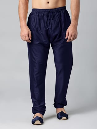 BLUE COTTON SILK PAJAMA-XS / Waist Size 30