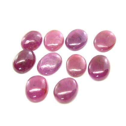 37.2Ct 15pc Lot 10X8.8mm - 10X7.8mm Natural Ruby Oval Cabochone Gemstones