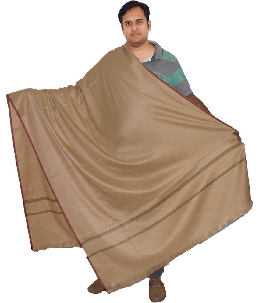 Vrinde Beige Solid Shawl - ( Pack of 1 )