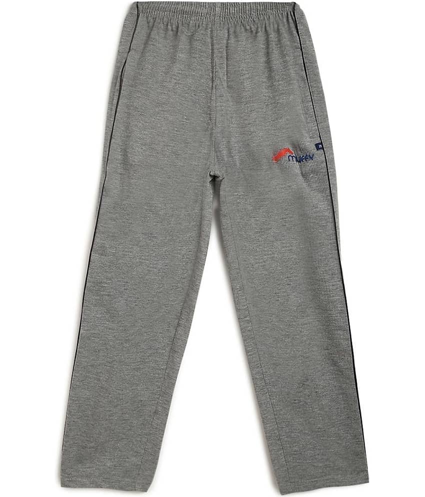Muffy Pack of 1 Boys Cotton Trackpant ( Gray )
