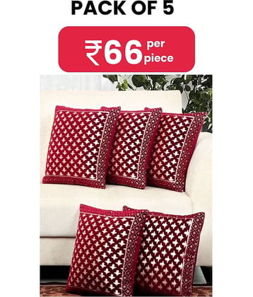 BELLA TRUE  Set of 5 Velvet Cushion Covers 40X40 cm (16X16)