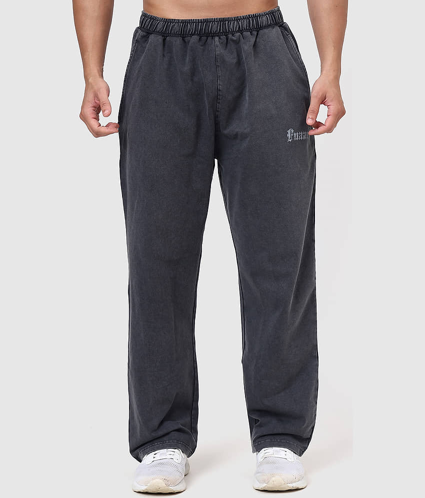 Fuaark Dark Grey Cotton Men's Sports Trackpants ( Pack of 1 )